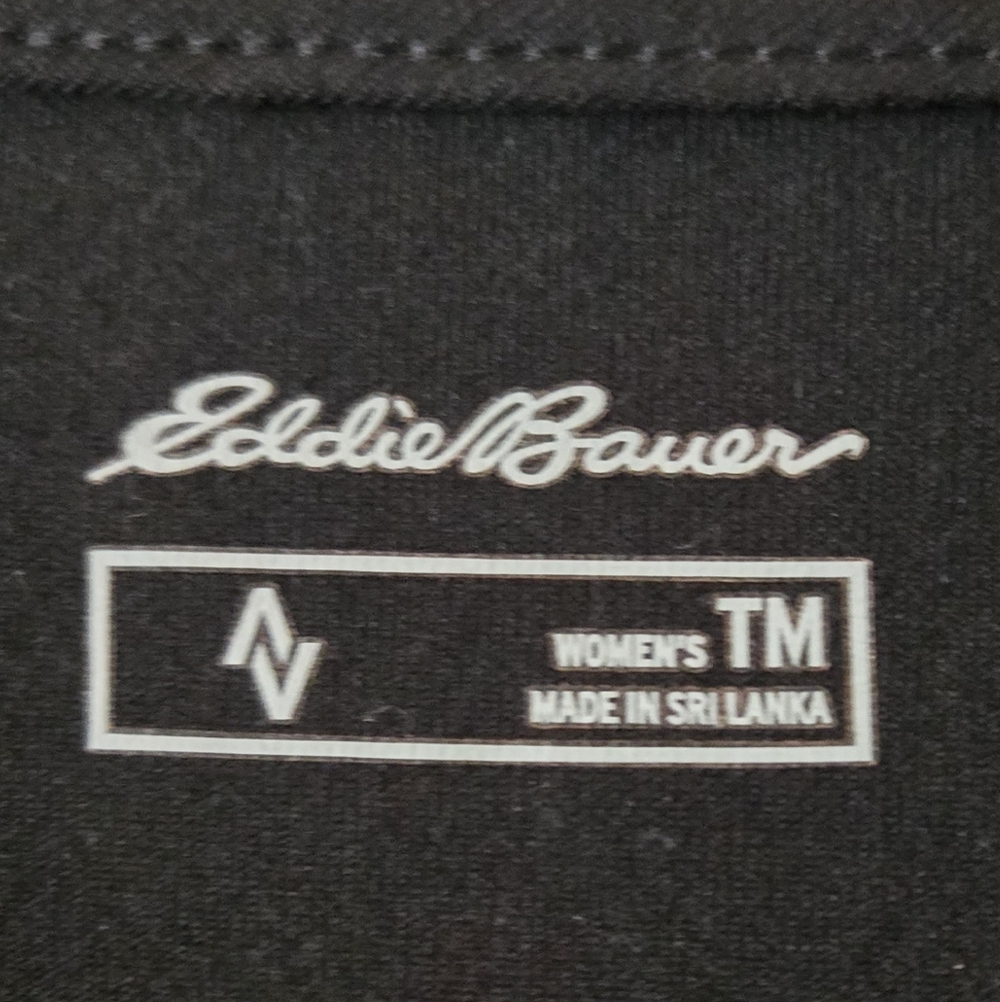 New Eddie Bauer Black Midi Wrap Dress Tall Medium (TM) - Picture 5 of 5
